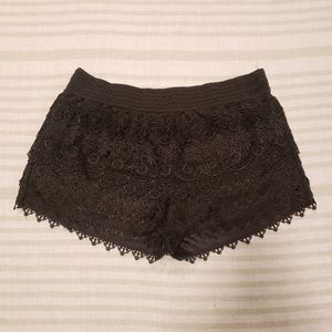 Black Lace Shorts